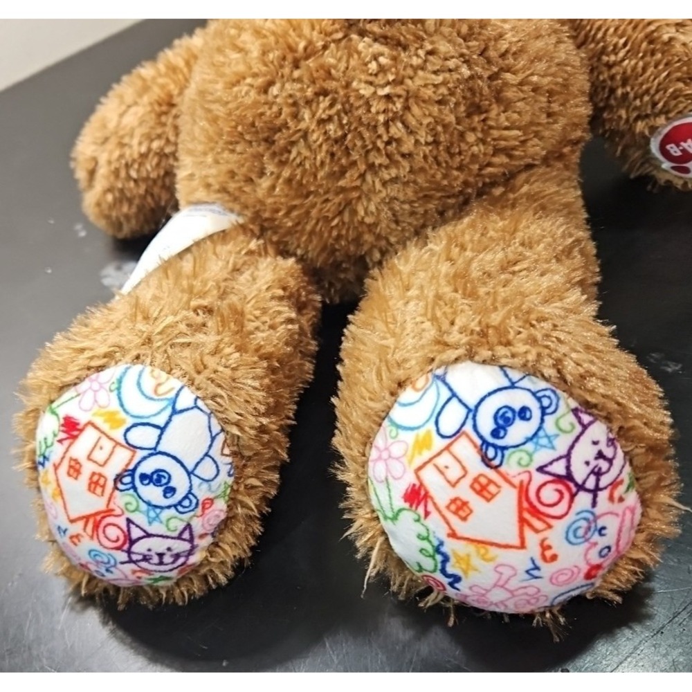 Build A Bear Hearts n Hugs Doodle Paws Brown Teddy Plush Red Heart BAB 2022 *EUC - Picture 11 of 16
